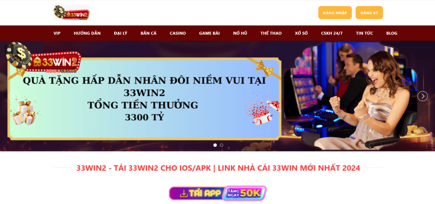 33WIN2 nhà cái cá cược uy tín số 1 hiện nay 